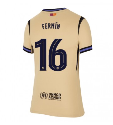 Barcelona Fermin Lopez #16 Segunda Equipación Mujer 2025-26 Manga Corta